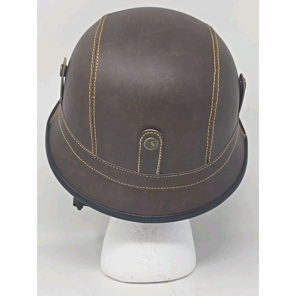 German Novelty Flat Leather Helmet   Movie Prop, Display, Collect H2